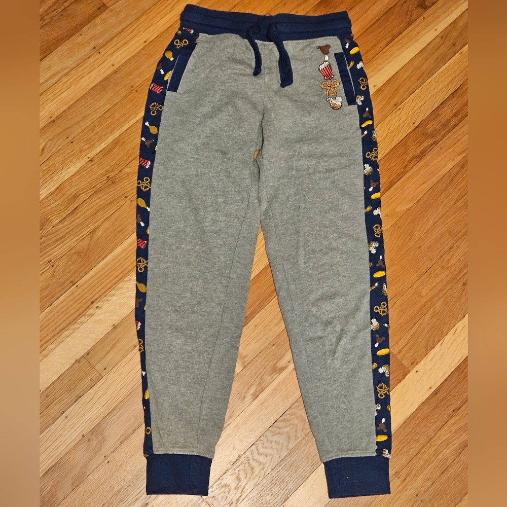 Gray Joggers with Navy Accents Disney Park Foods